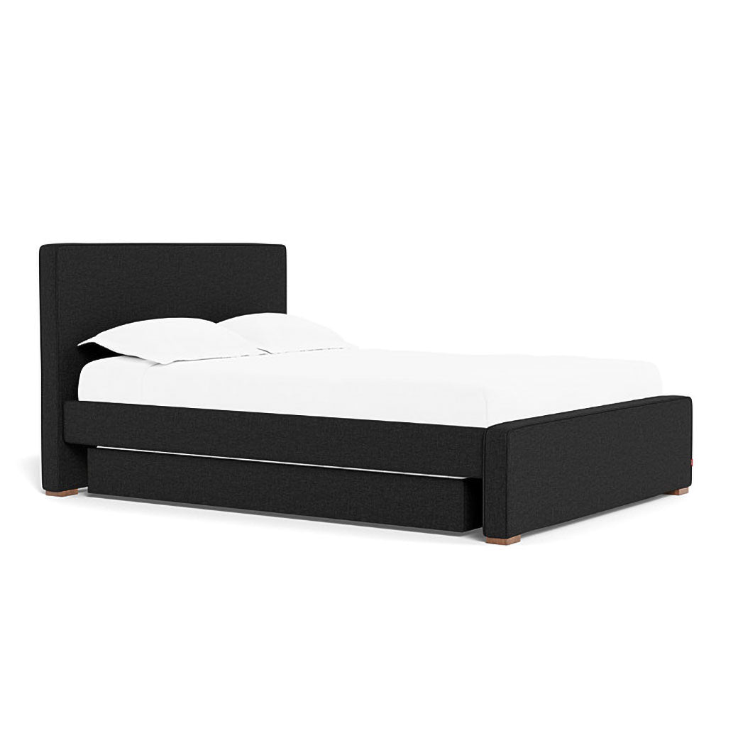 Left side of Monte Dorma Queen/King Bed in -- Color_Performance Heathered Black _ 2 Trundle Beds