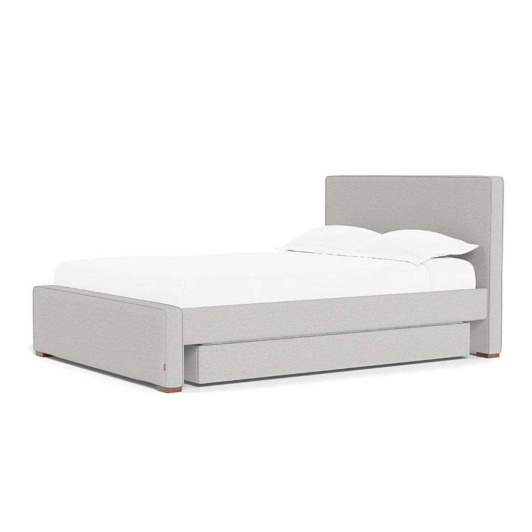 Right side of Monte Dorma Queen/King Bed in -- Color_Performance Heathered Fog Grey _ 2 Trundle Beds