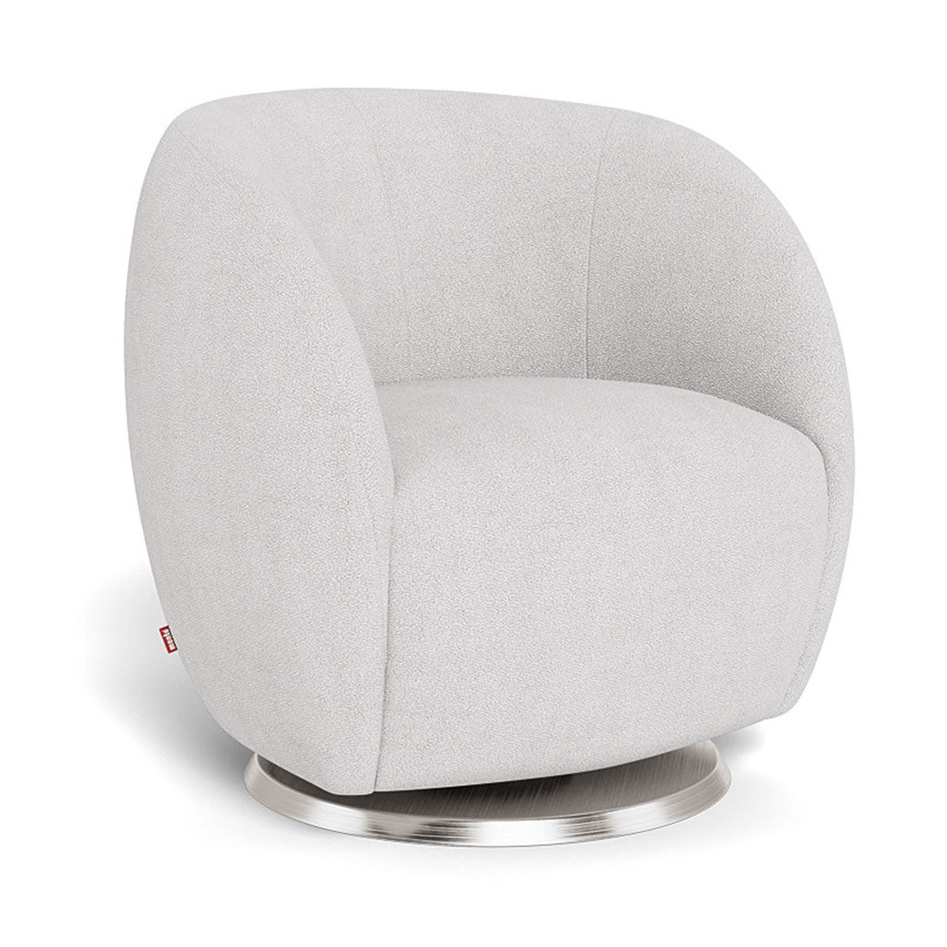 Monte Gem Glider in -- Color_Dove Grey Boucle _ Stainless Steel Swivel