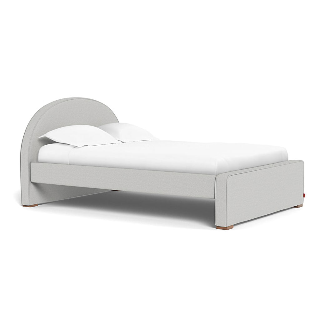 Full Monte Luna Bed in -- Color_Performance Heathered Fog Grey _ Full _ High Headboard + Low Footboard