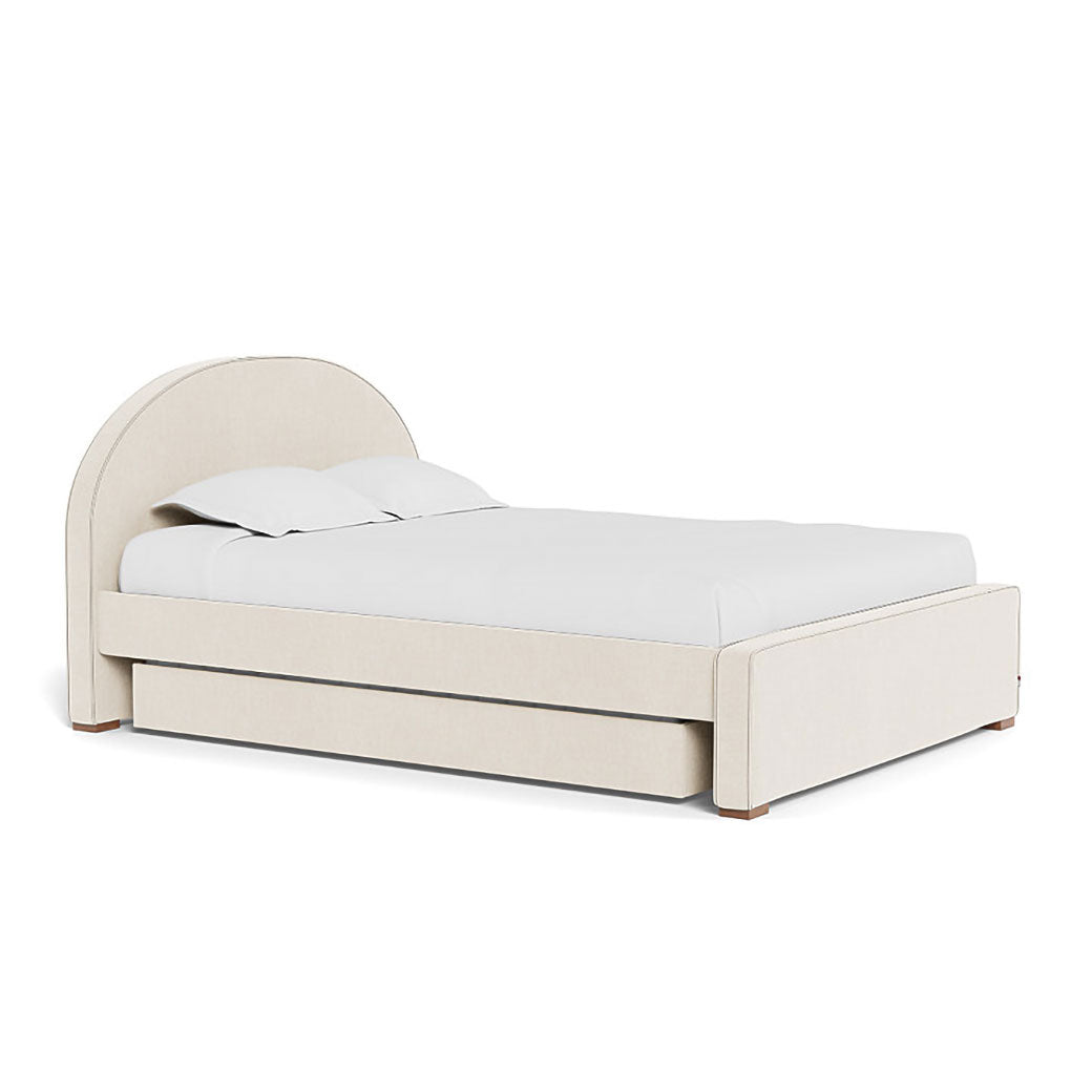 Monte Luna Queen/King Bed with one trundle in -- Color_Performance Heathered Dune _ 1 Trundle Bed