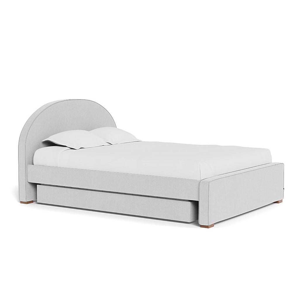 Monte Luna Queen/King Bed with one trundle in -- Color_Performance Heathered Ash _ 1 Trundle Bed
