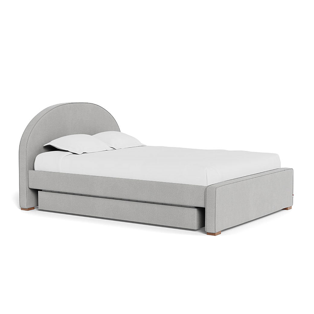 Monte Luna Queen/King Bed one trundle in -- Color_Cloud Grey Weave _ 1 Trundle Bed