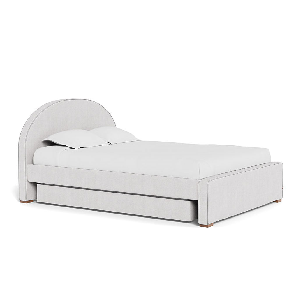 Monte Luna Queen/King Bed one trundle in -- Color_Dove Grey Boucle _ 1 Trundle Bed