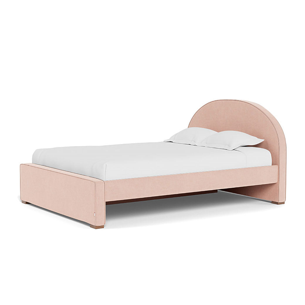 Right side view of Monte Luna Queen/King Bed one trundle in -- Color_Performance Heathered Petal Pink _ 1 Trundle Bed