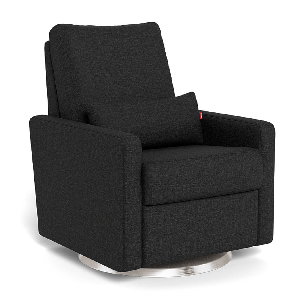 Monte Matera Glider Recliner in -- Color_Black _ Stainless Steel Swivel