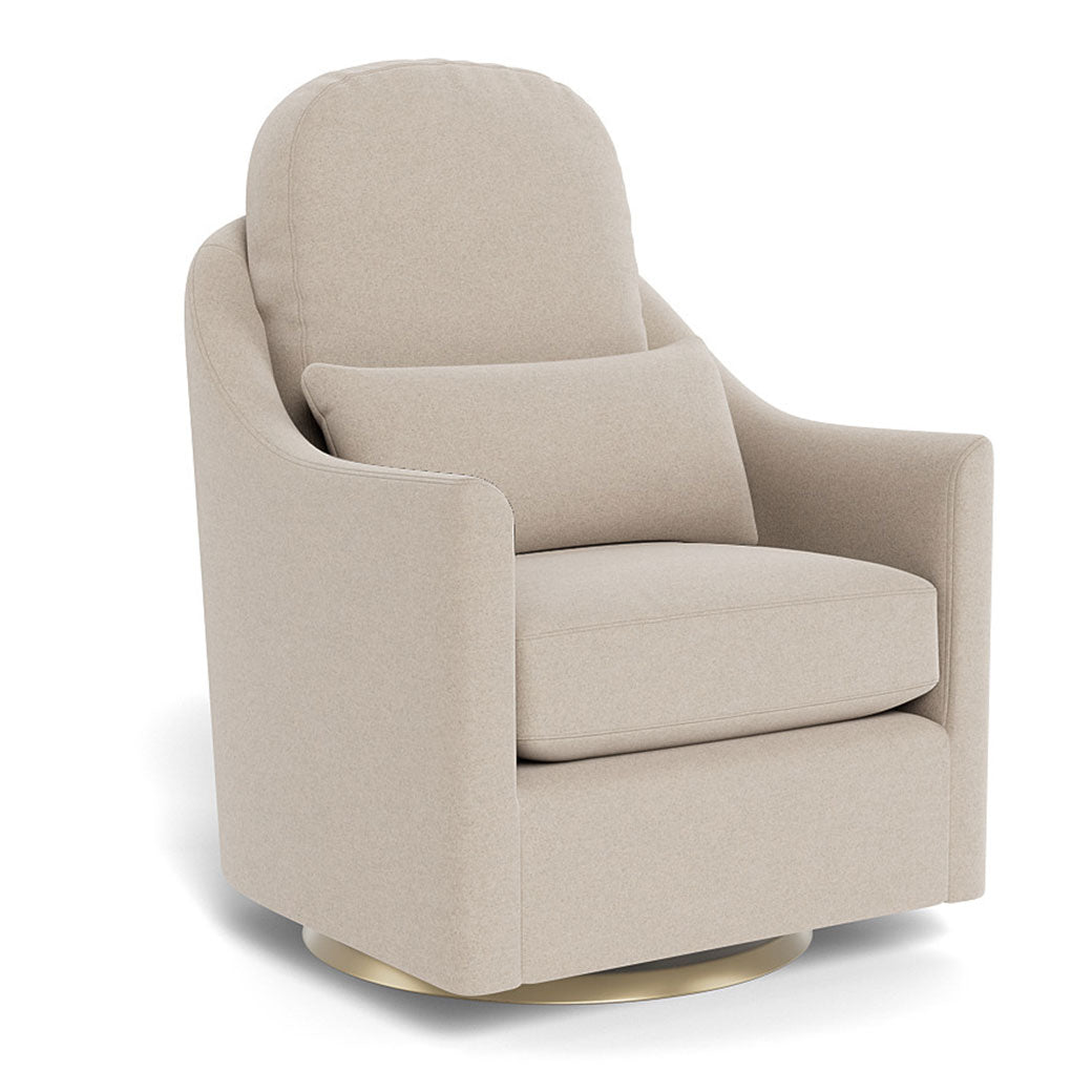 Monte Nessa Glider in -- Color_Oatmeal Wool _ Gold Swivel