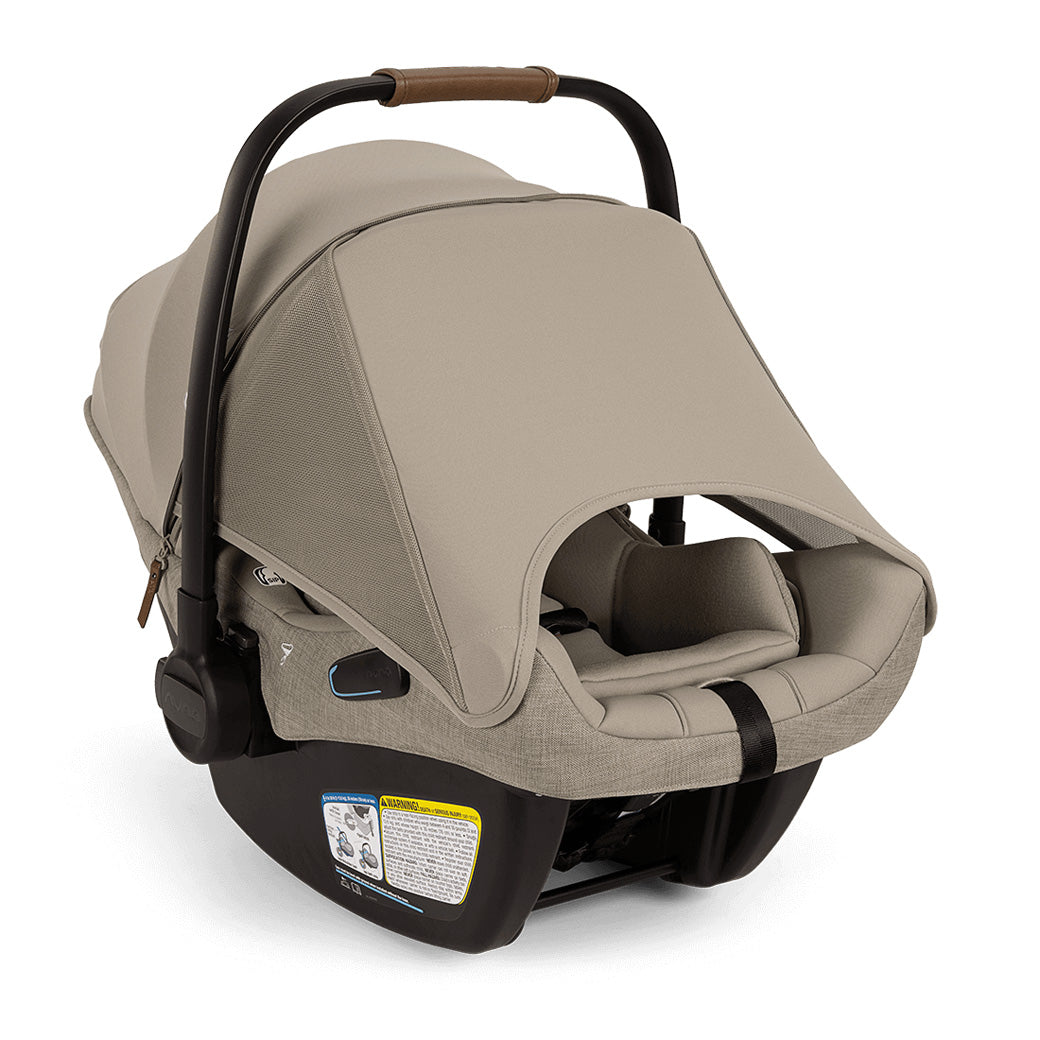 Nuna PIPA Aire RX Infant Car Seat + PIPA RELX Base without base and sun shield down  in -- Color_Hazelwood
