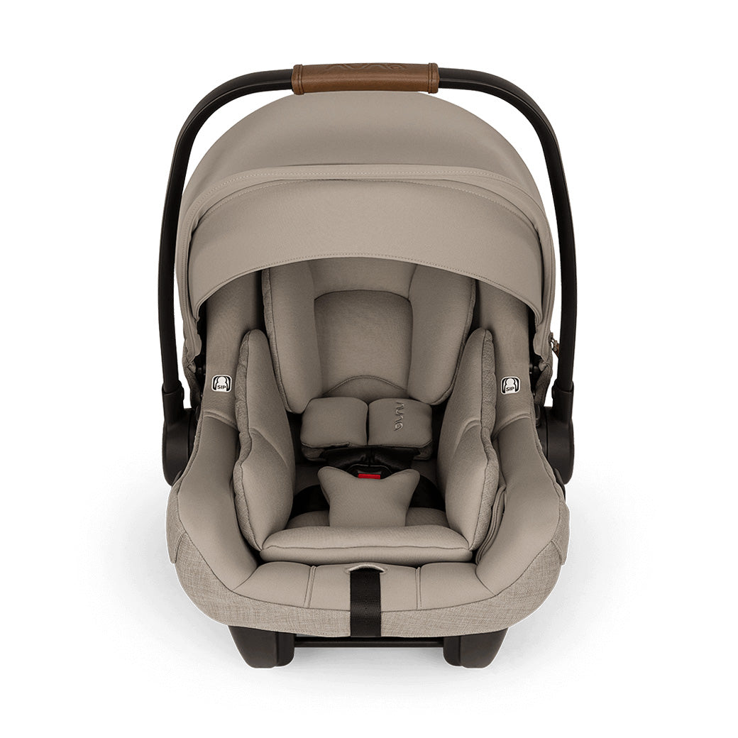 Front view of Nuna PIPA Aire RX Infant Car Seat + PIPA RELX Base without the base in -- Color_Hazelwood