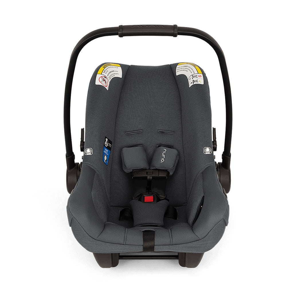 Front view of Nuna PIPA Aire RX Infant Car Seat + PIPA RELX Base without base and canopy  in -- Color_Ocean