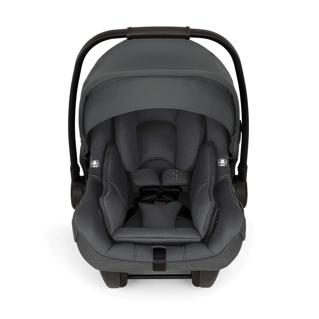 Front view of Nuna PIPA Aire RX Infant Car Seat + PIPA RELX Base without base in -- Color_Ocean