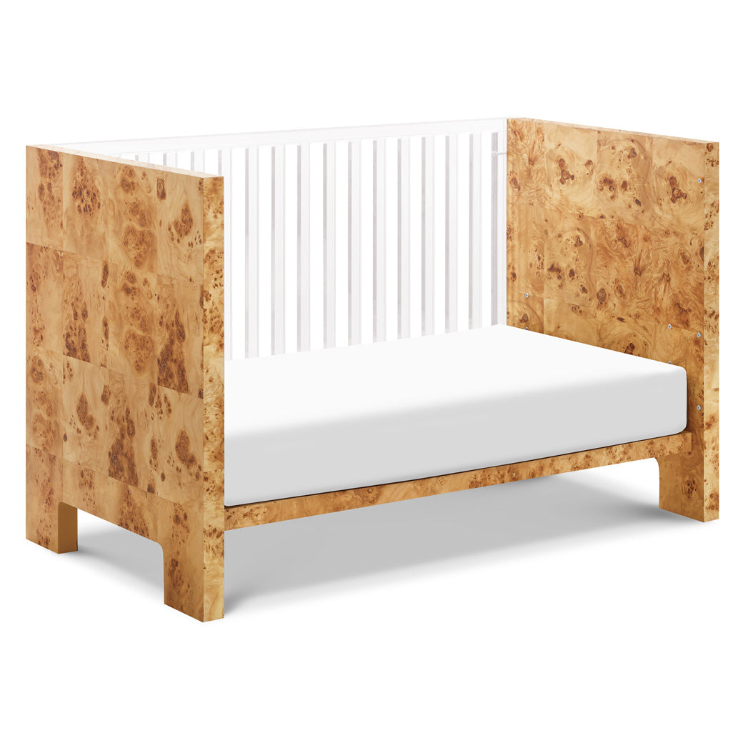 Nursery Works Altair Crib as daybed in -- Color_Clear Acrylic with Burl
