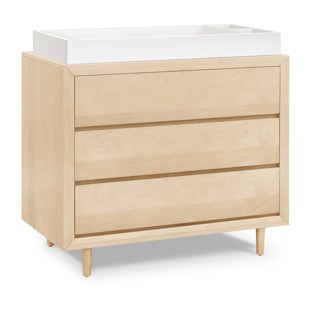 Ubabub Nifty 3-Drawer Assembled Dresser with white changing tray in -- Color_Natural Birch