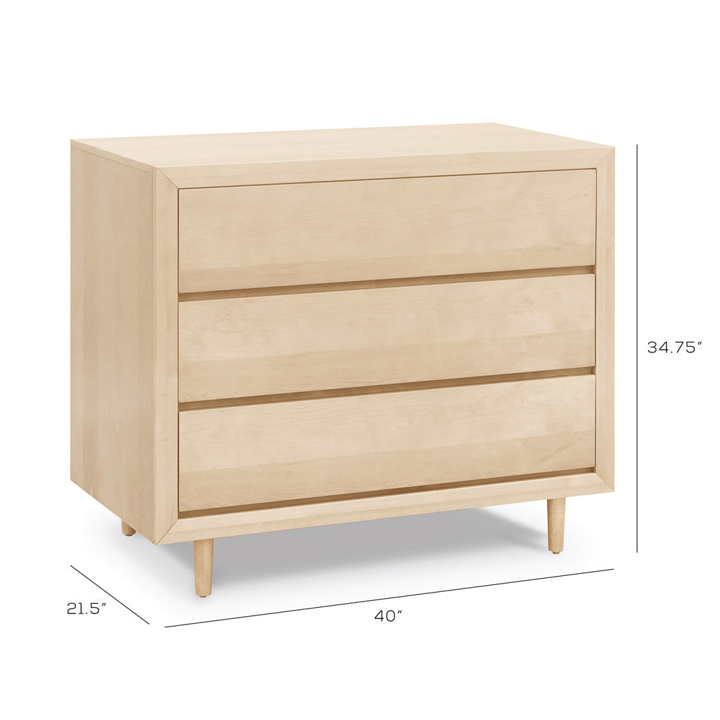 Dimensions of Ubabub Nifty 3-Drawer Assembled Dresser in -- Color_Natural Birch