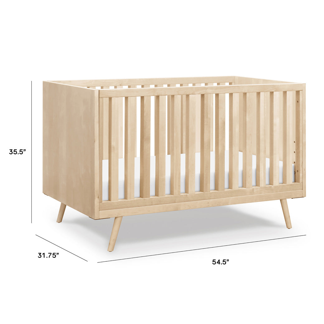 Dimensions of Ubabub Nifty Timber 3-In-1 Crib in -- Color_Natural Birch