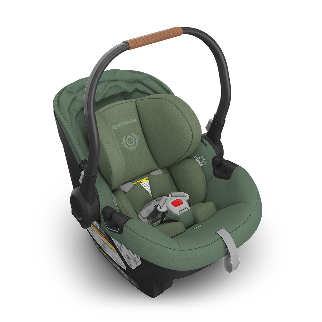 Uppababy Aria Infant Car Seat with canopy down in -- Color_Gwen