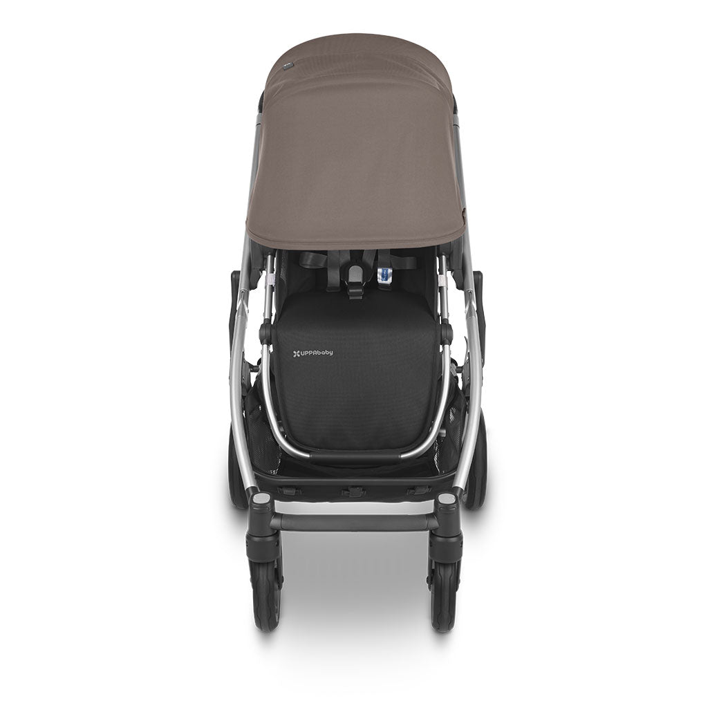 Front view of UPPAbaby Cruz V2 Stroller with sunshade down  in -- Color_Theo