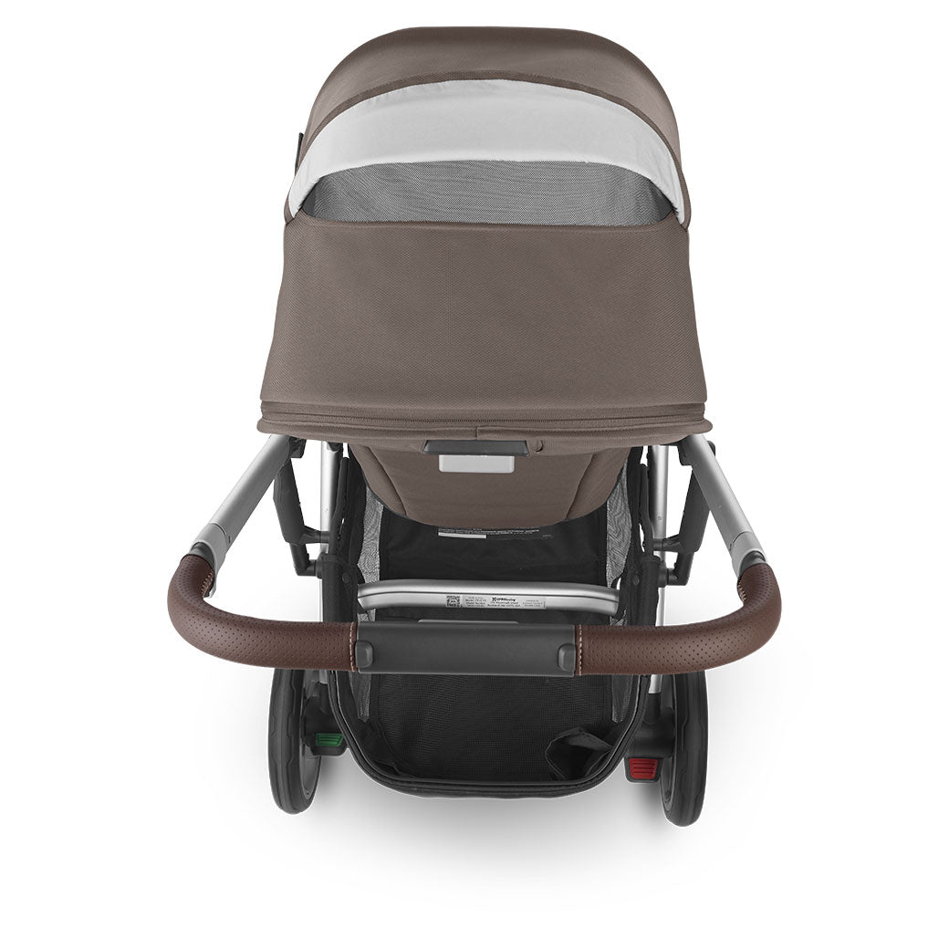 Up view of UPPAbaby Cruz V2 Stroller with open canopy vent  in -- Color_Theo