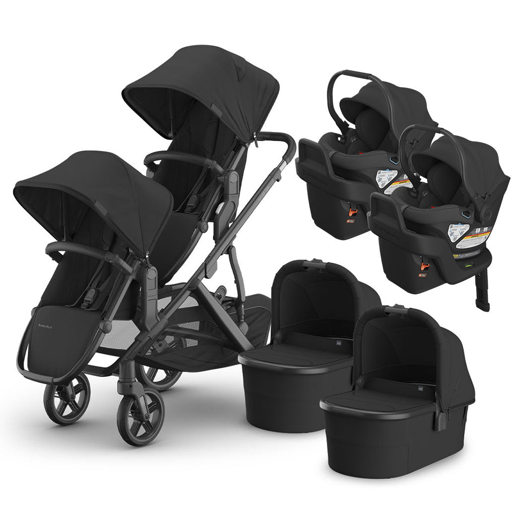 UPPAbaby Vista V3 Twin Stroller Aria Travel System Modern Nursery™