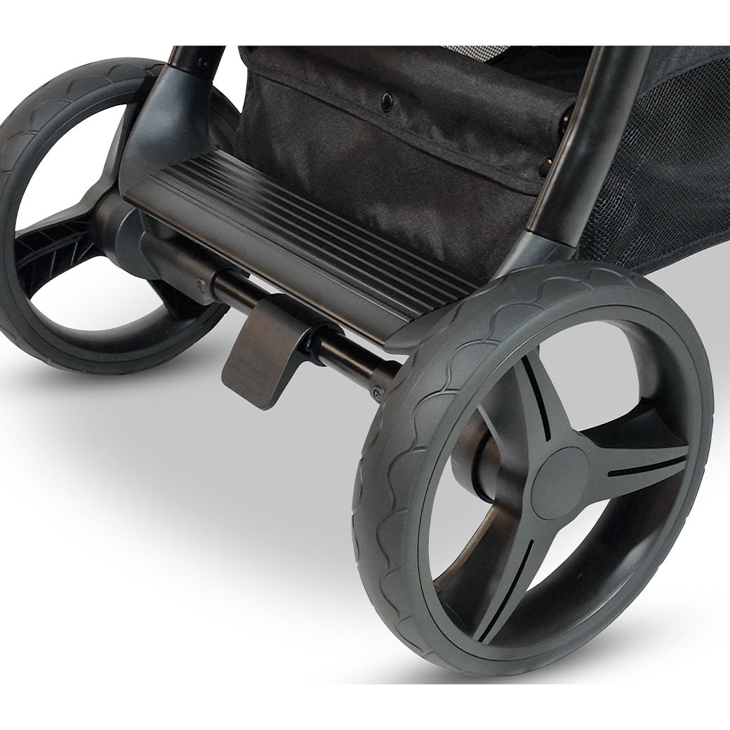 Wheels of the Venice Child Ventura Single to Double Sit-and-Stand Stroller & 2nd Toddler Seat in -- Color_Midnight