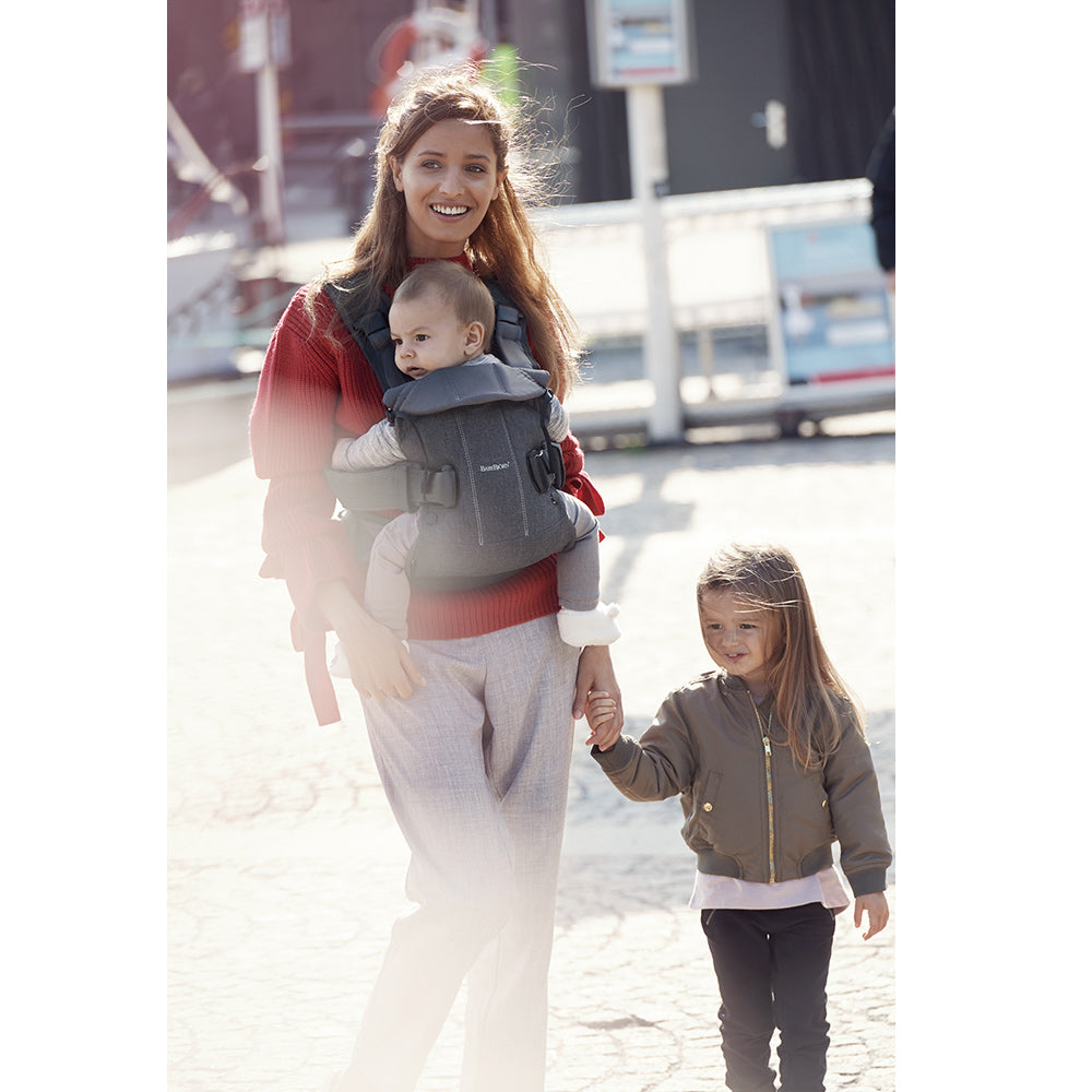 BABYBJÖRN Baby Carrier One in -- Color_Denim Gray/Dark Gray Woven Mix