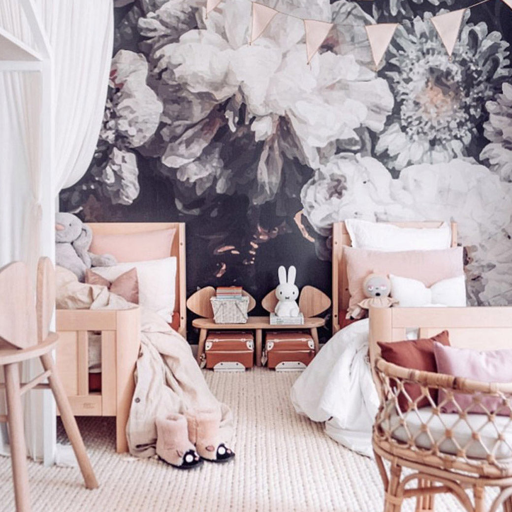 Anewall Dark Floral Wallpaper | Modern Nursery™