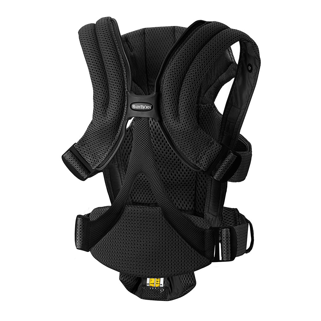 Back view of Babybjorn Baby Carrier Free in -- Color_Black 3D Mesh