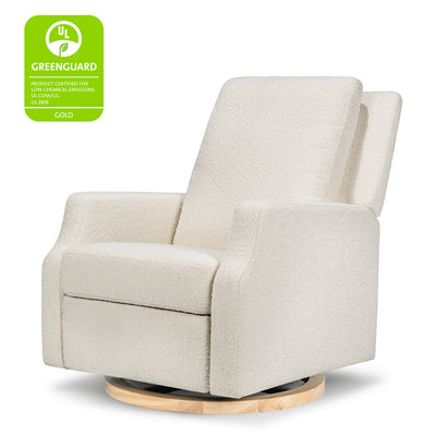 Namesake's Crewe Recliner & Swivel Glider with GREENGUARD tag in -- Color_Ivory Boucle With Light Wood Base