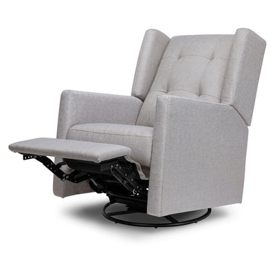 DaVinci's Maddox Recliner & Swivel Glider with footrest up in -- Color_Misty Grey