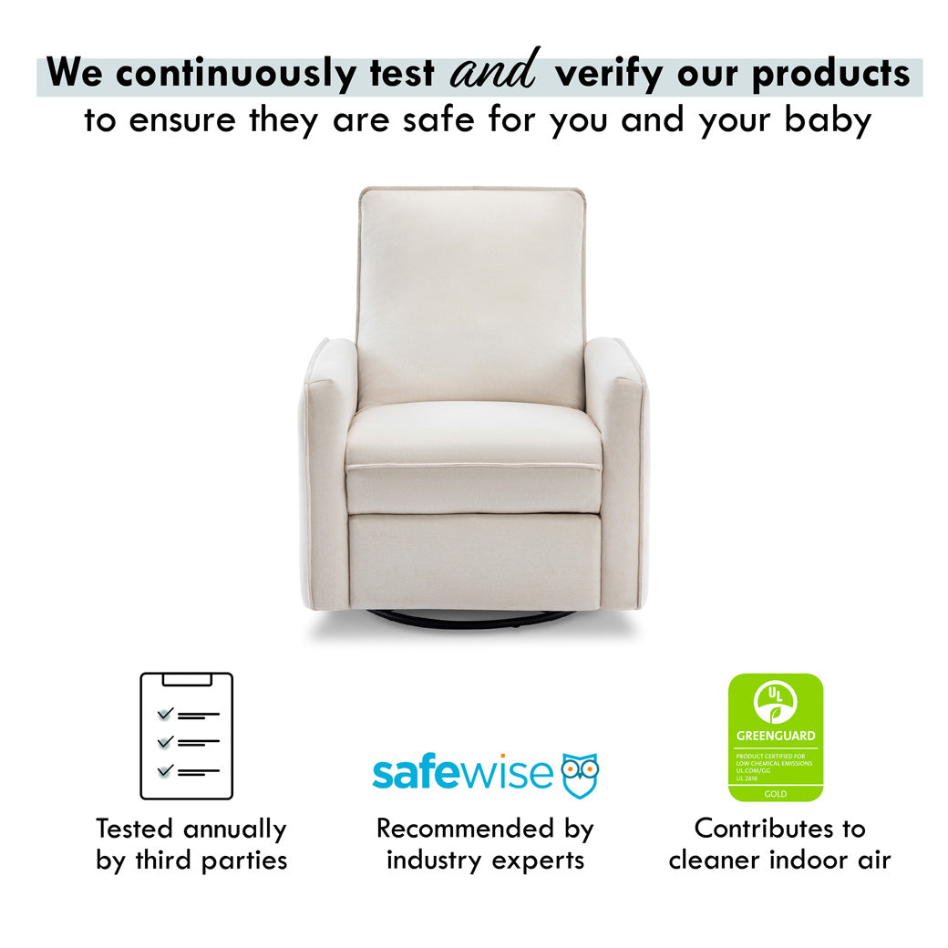 Certifications of DaVinci's Penny Recliner And Swivel Glider in -- Color_Performance Cream Eco-Weave