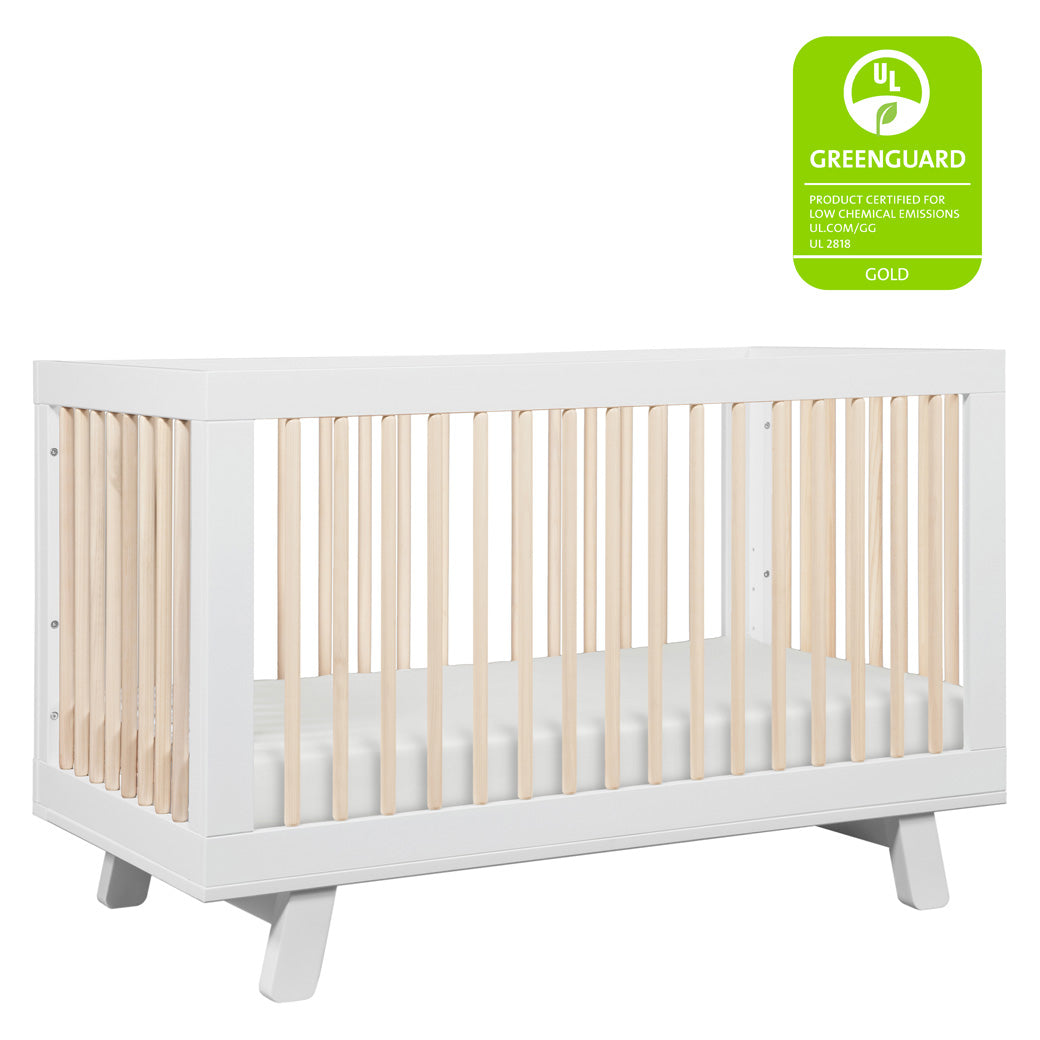 GREENGUARD Babyletto Hudson 3-in-1 Crib in -- Color_Washed Natural/White