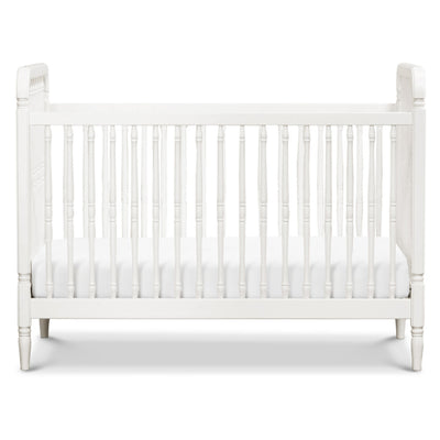 Front view of The Namesake Liberty 3-in-1 Convertible Spindle Crib in -- Color_Warm White