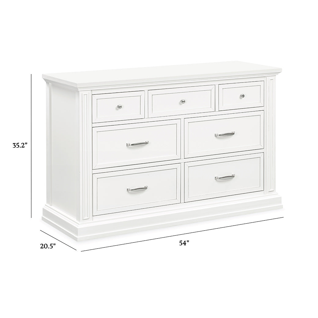 Dimensions of Namesake's Durham 7-Drawer Assembled Dresser in -- Color_Warm White