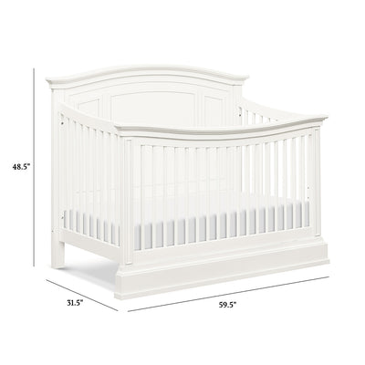 Dimensions of Namesake's Durham 4-in-1 Convertible Crib in -- Color_Warm White