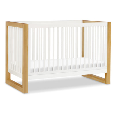 Namesake's Nantucket 3-in-1 Convertible Crib With Toddler Bed Conversion Kit in -- Color_Warm White/Honey