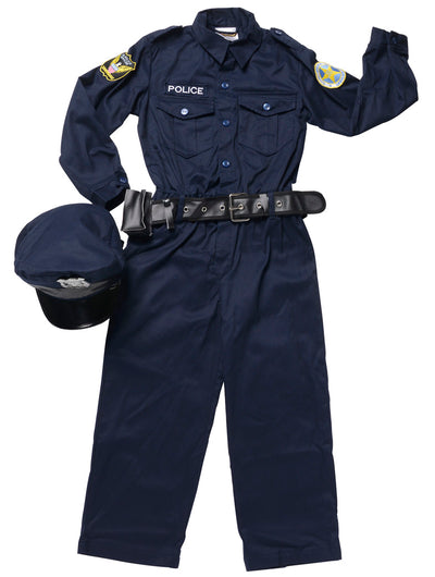 Junior Police Officer Suit with Cap and Belt