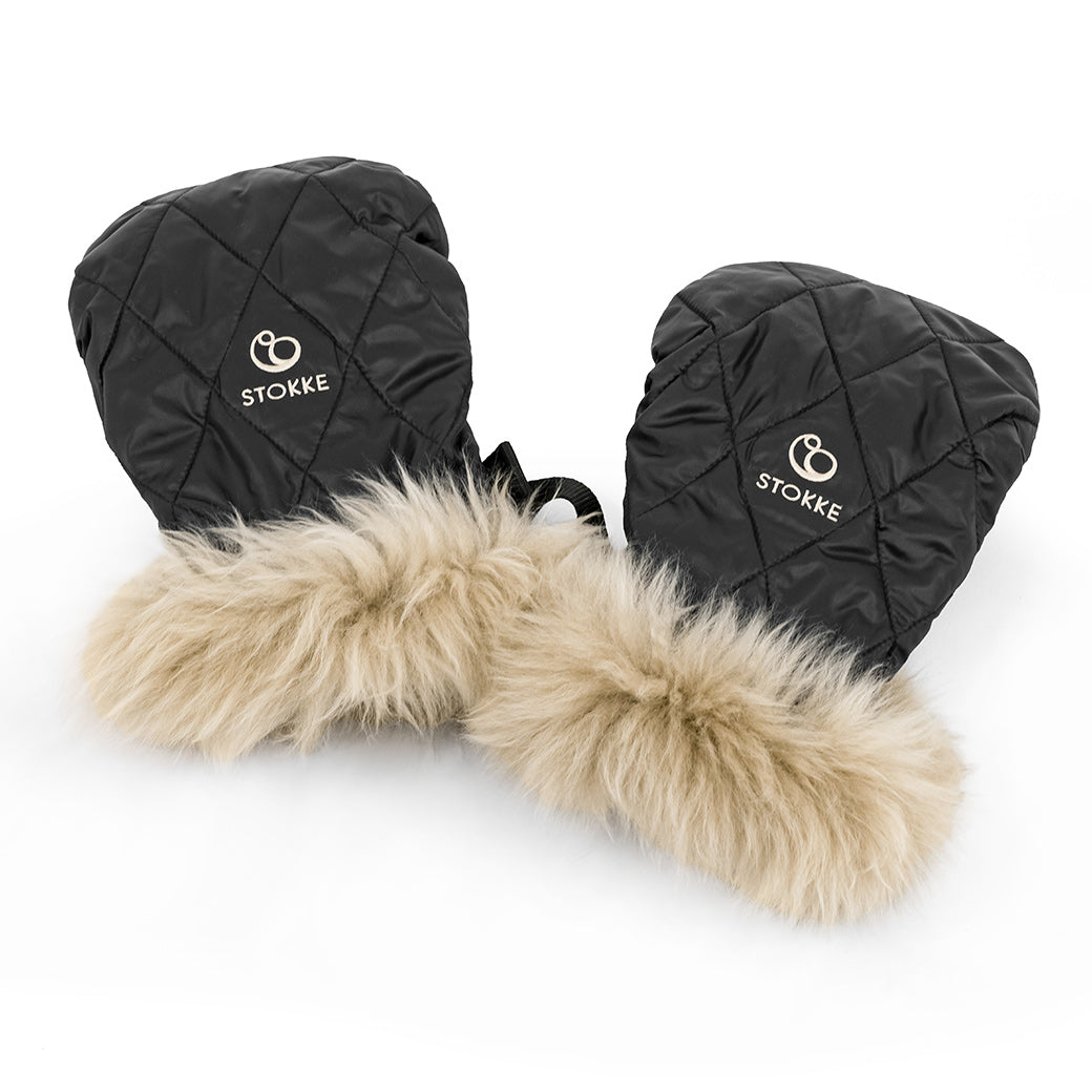 Baby Pram Hand Mittens Stokke Winter Kit With Fur Warmer Muff