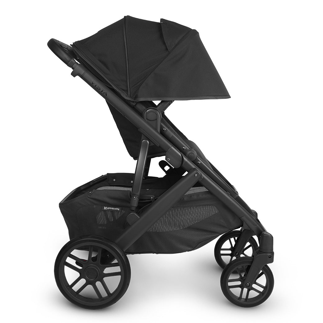 Profile view of the extended sunshade on the vista v2 stroller in -- Color_Jake