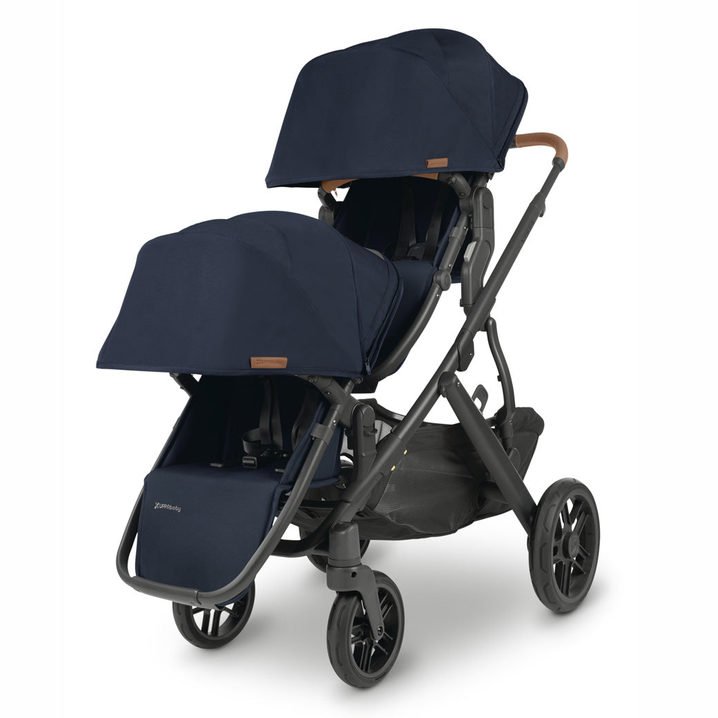 Extendable canopy of the UPPAbaby Vista V2 Twin Stroller in -- Color_Noa