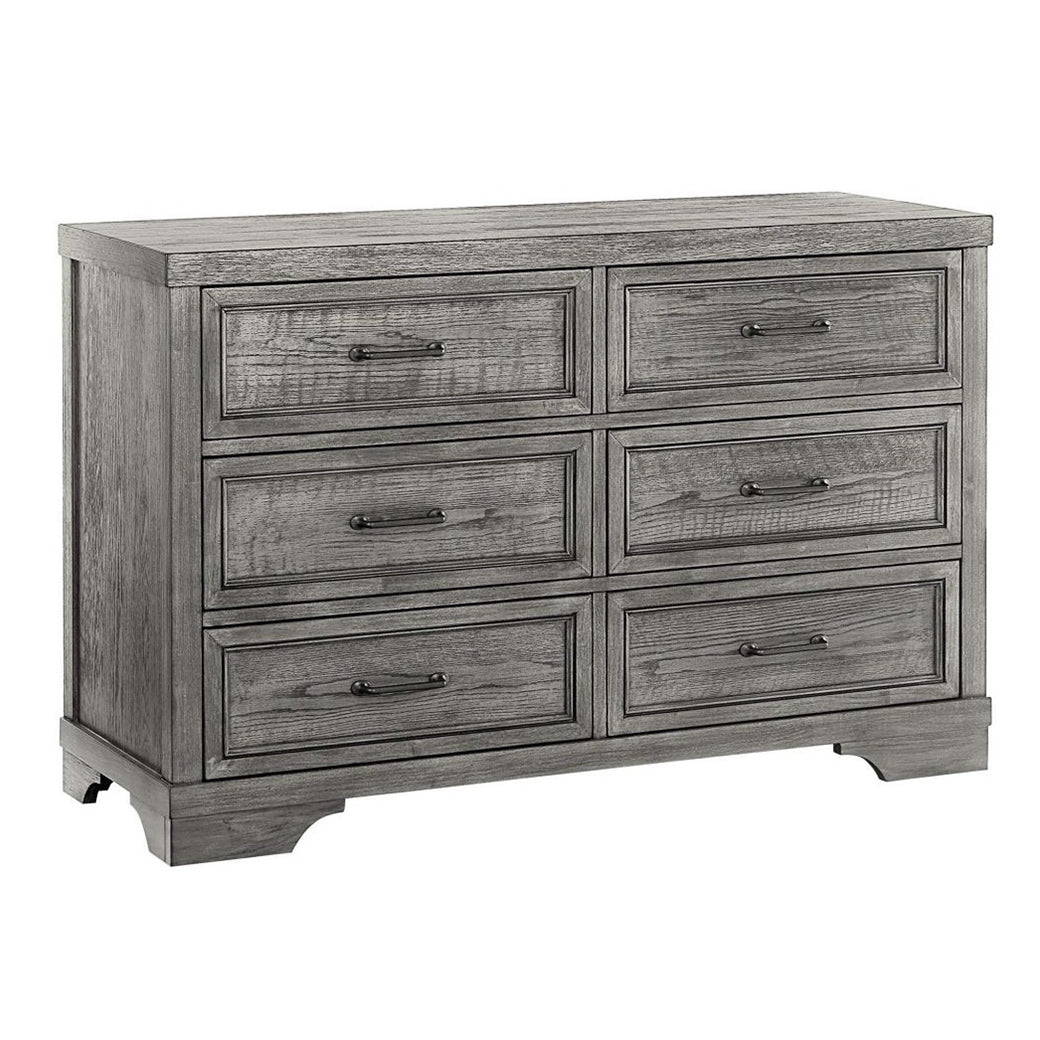 Foundry 6-Drawer Wood Dresser - Brushed Pewter Foundry 6-Drawer Wood Dresser - Brushed Pewter