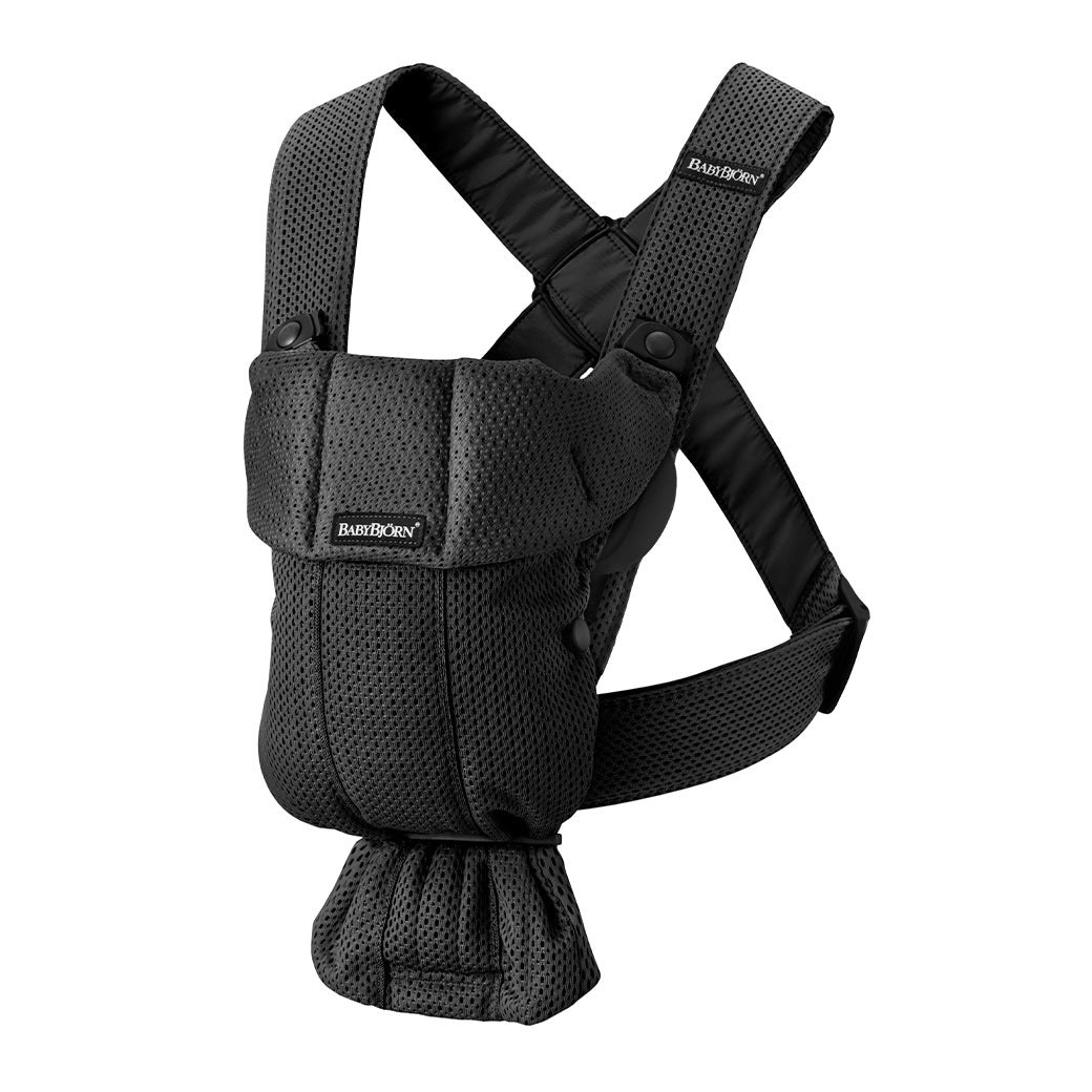 BABYBJÖRN Baby Carrier Mini with top part down with top part down in -- Color_Black 3D Mesh