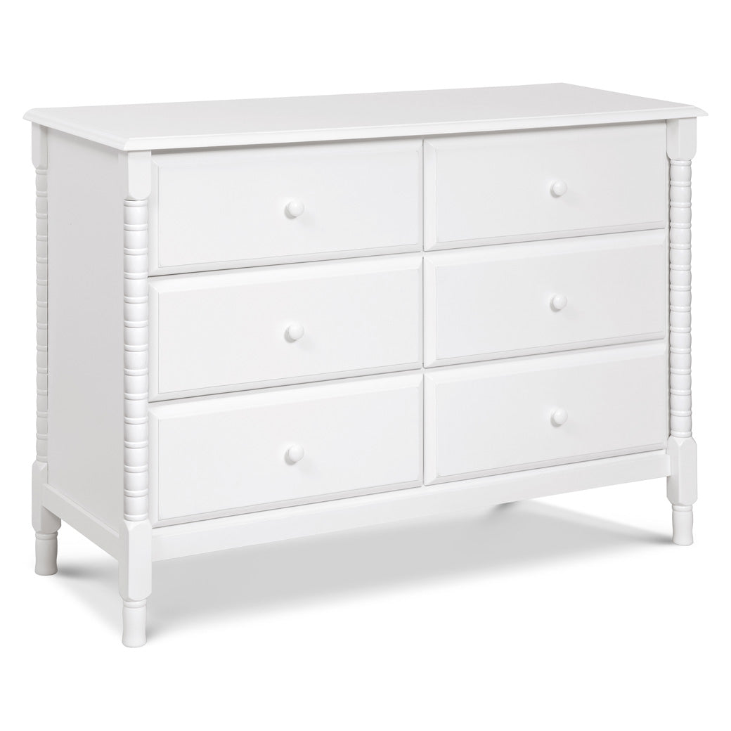 drawer dresser white Jenny Lind Spindle 6-Drawer Dresser