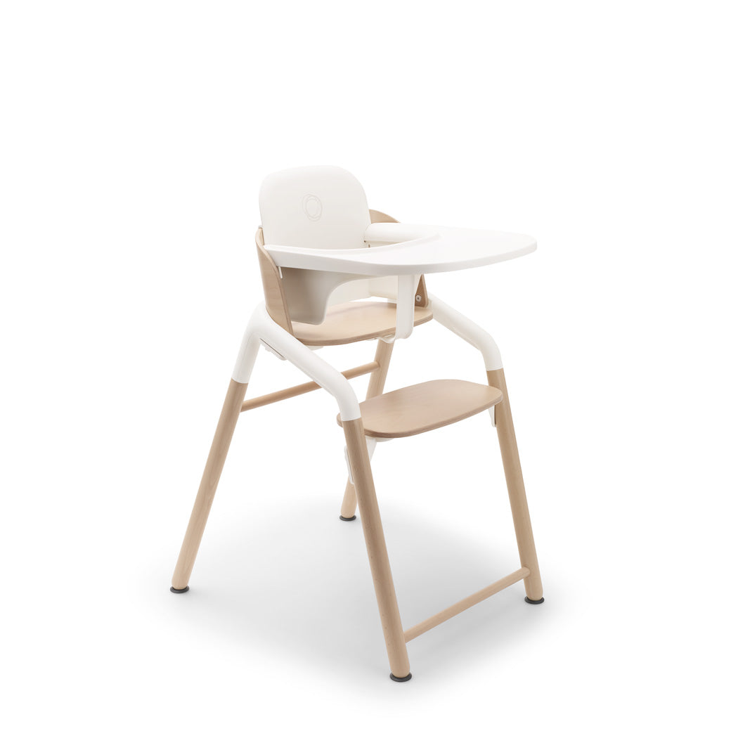 Bugaboo Giraffe High Chair with tray and baby set in --Color_Neutral Wood / White