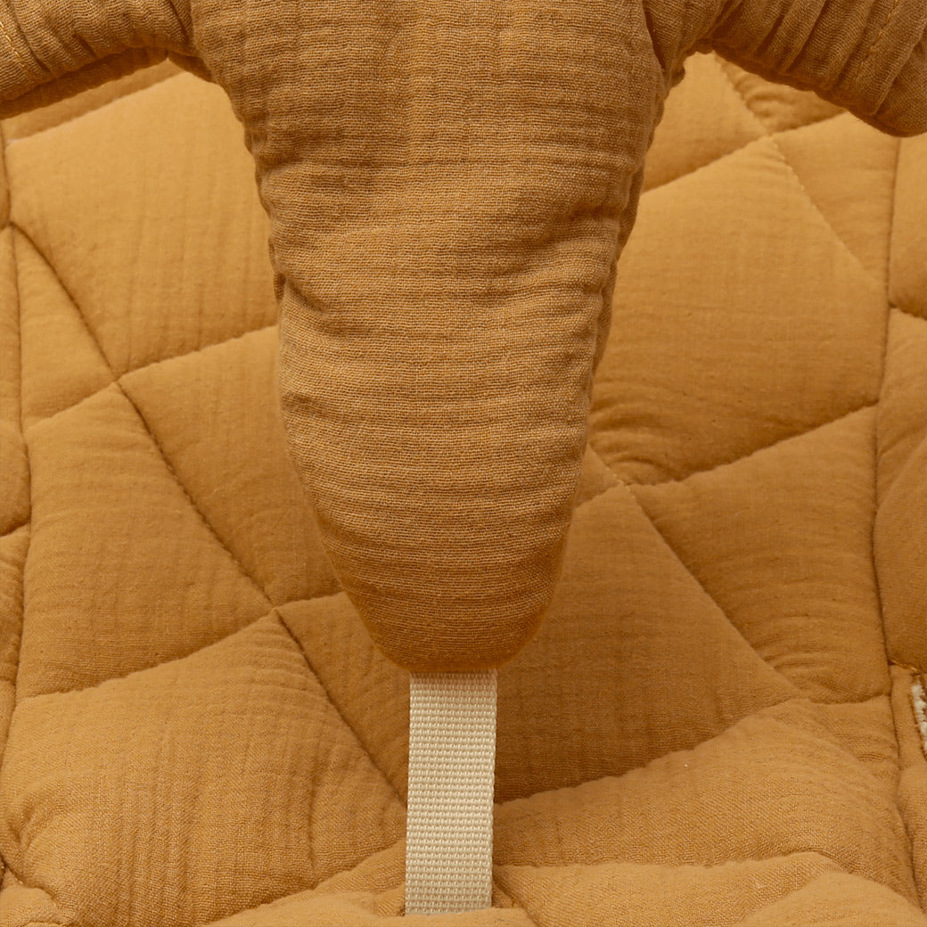 Straps on the Charlie Crane LEVO Baby Rocker in -- Color_Camel _ Beech