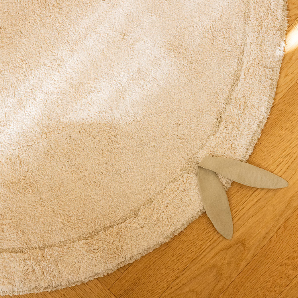 Lorena Canals Bamboo Leaf Washable Rug lifestyle closeup view