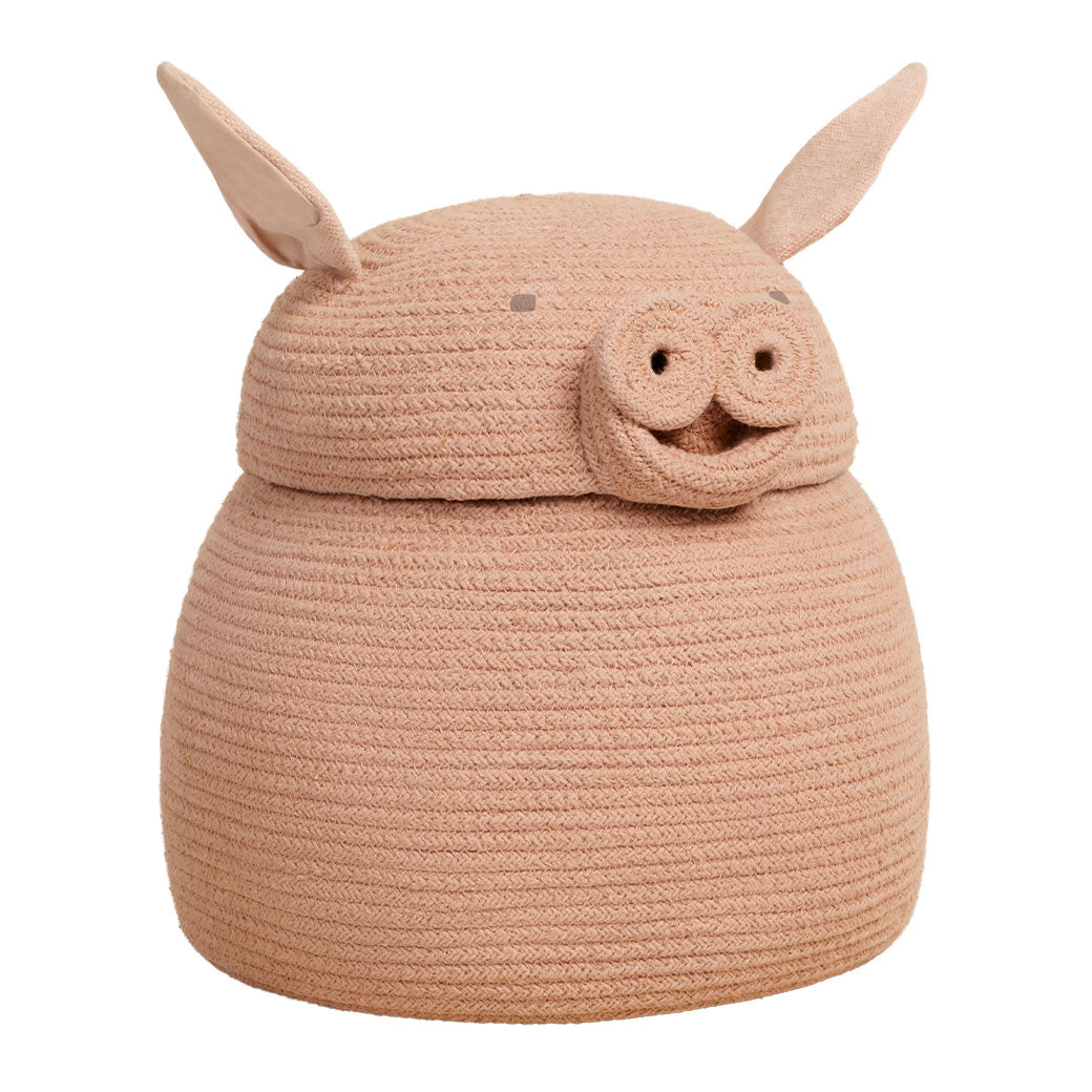 A slight side view of Lorena Canals Peggy the Pig Basket