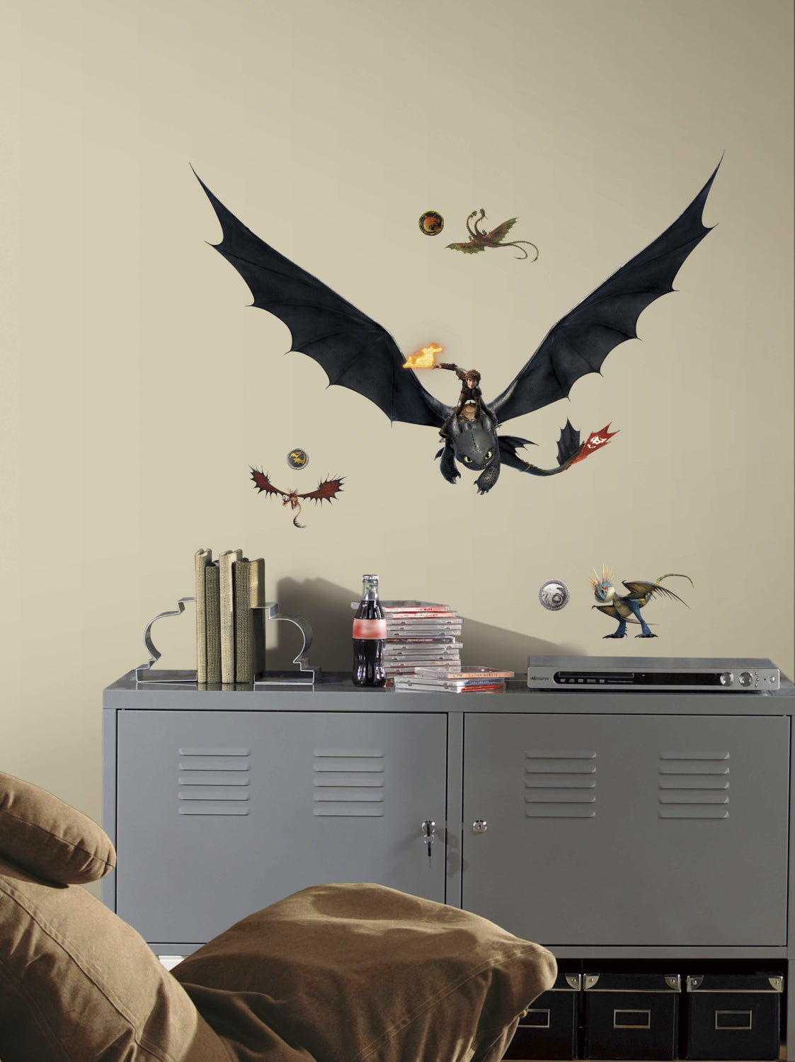 How to Train Your Dragon 2 Hiccup & Toothless Peel and Stick Giant Wall Decals