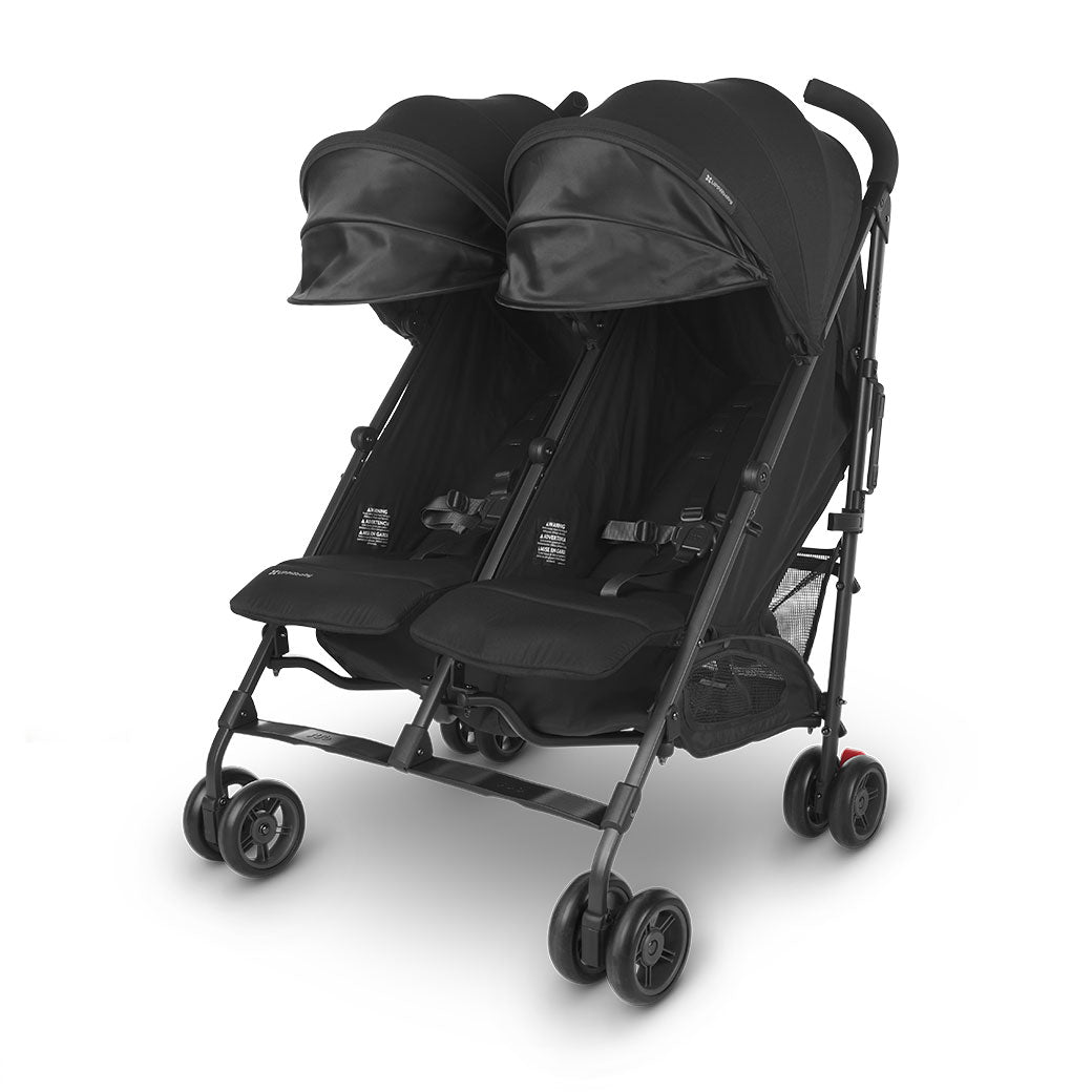 UPPAbaby G Link V2 Stroller with seats reclined and canopies down  in --Color_Jake