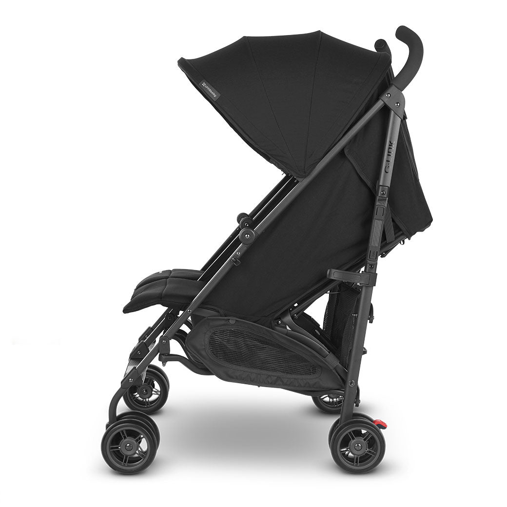 Side view of UPPAbaby G Link V2 Stroller with seats reclined in --Color_Jake