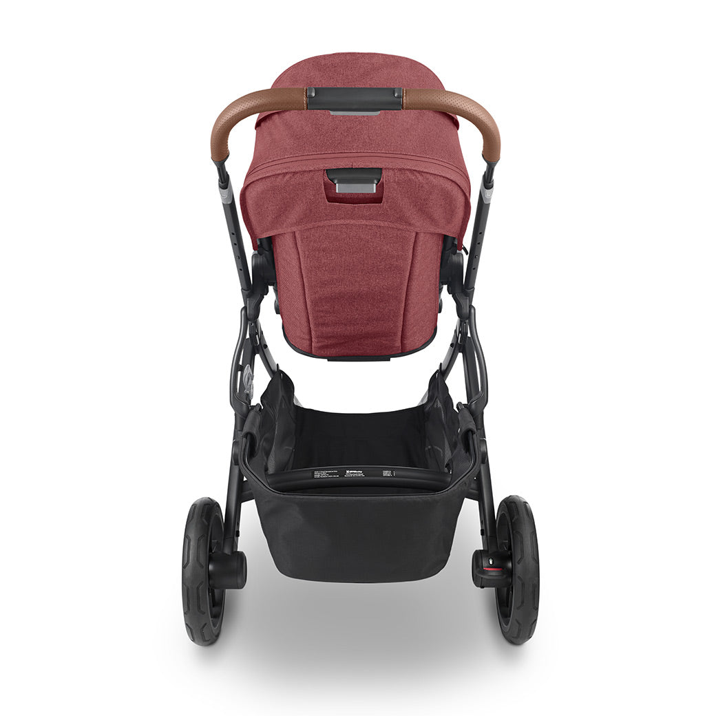 Imagine you're looking down at your vista v2 stroller in heathered red, about to embark on a journey with your little one -- Color_Lucy